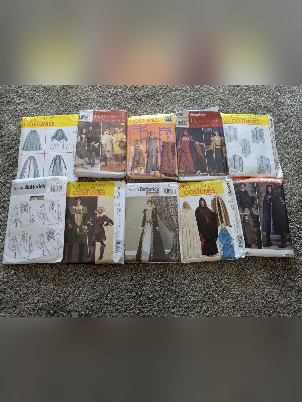 Renaissance Sewing Pattern Lot